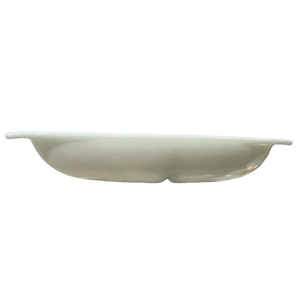 Pyrex 1063 White‎ Milk Glass Divided Oval Casserole Dish 1.5 Qt Made in USA